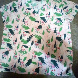 Women's Christmas scrub top